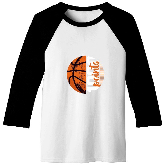 1000 Points Basketball Scorer High School Basketball Player 24 Baseball Tees
