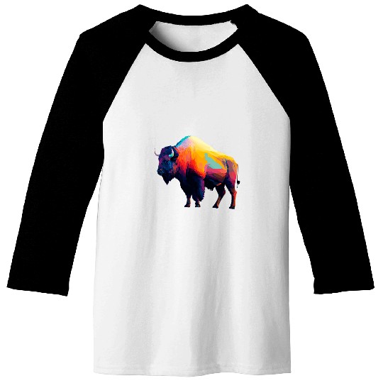 American Buffalo Native Wildlife National Park Bison Wyoming 1 Baseball Tees