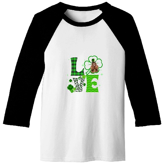 American Cocker Spaniel Shamrock Lucky Irish St Patricks Day Baseball Tees