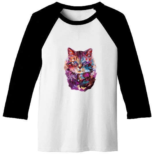 Cute Maine Coon Cat Lovers Baseball Tees