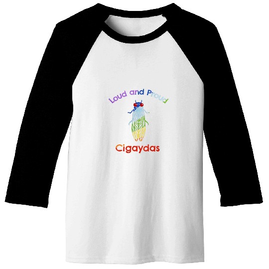 Colorful LGBTQ Cicada design Entomologist Biology gifts 2 Baseball Tees