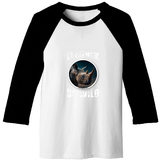 Lacrosse Gift Endangered White Rhinoceros Baseball Tees
