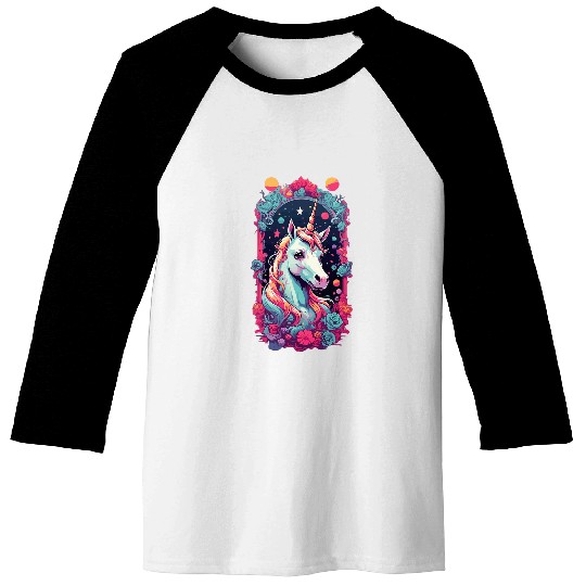 Unicorns Pastel Fantasy Mystical Mythical Creature Streetwear Baseball Tees