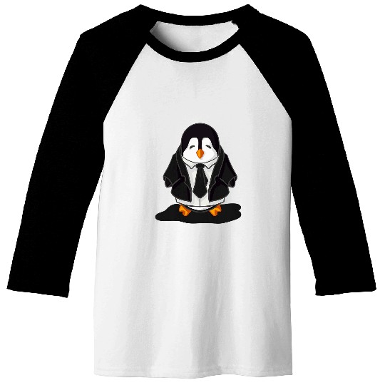 Penguin Pet Business Penguin Funny Working Baseball Tees