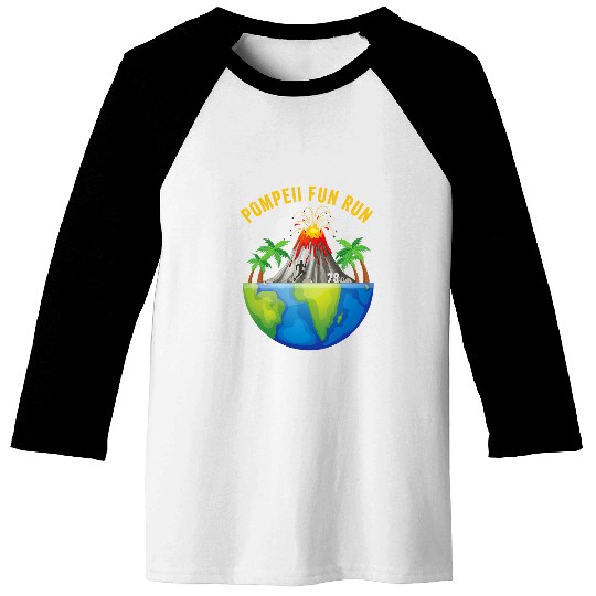 Pompeii Fun Run Geography Volcanologist Volcanology Apparel Baseball Tees