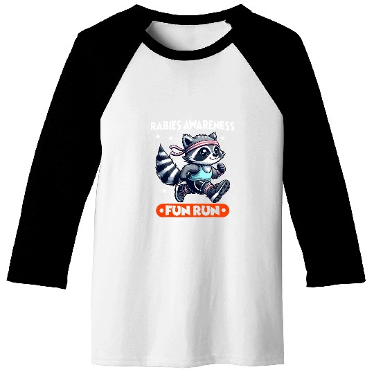 Rabies Awareness Fun Run Raccoon Edition Baseball Tees