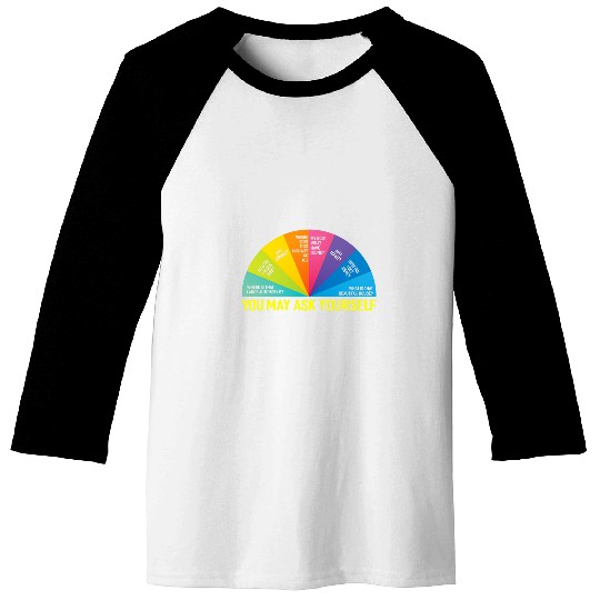 80s Music Retro Lyrics Pie Chart You May Ask Yourself Retro 22 Baseball Tees