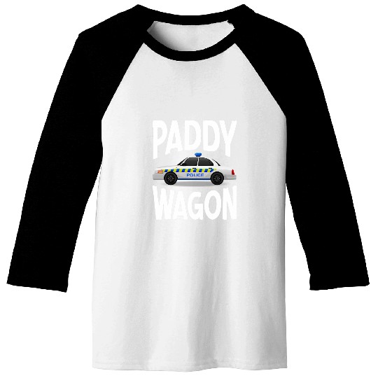 St Patricks Day s Paddy Wagon Police Car Bar Crawl Baseball Tees