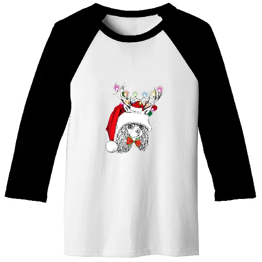 Christmas Lights Cavalier King Charles Spaniel Baseball Tees