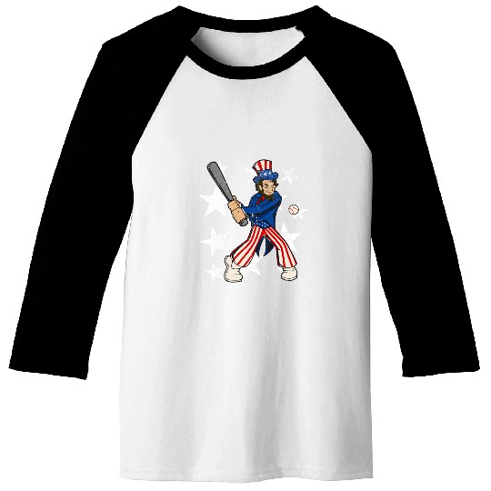 Abraham Lincoln Playing Baseball Funny 4th of July Baseball Baseball Tees