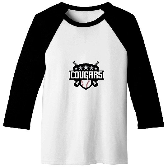 Cougars Baseball Sports Game Day Spirit Print Stars Mom Dad Baseball Tees