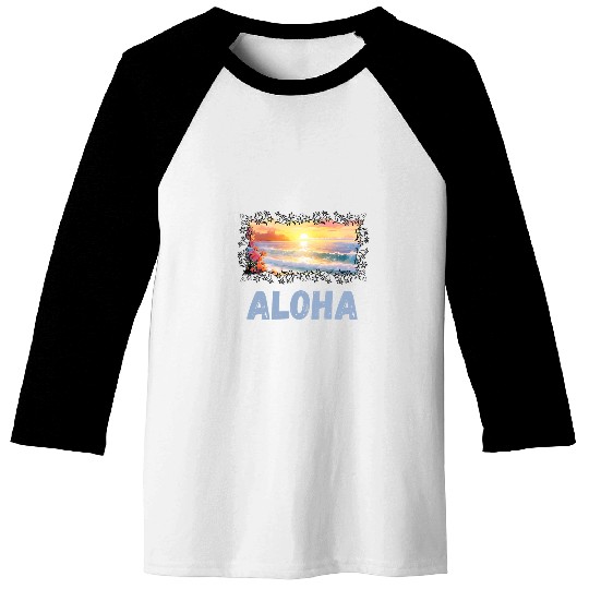 Aloha Beach Frame Sunset Beach Sunrise Beach My Beach Baseball Tees