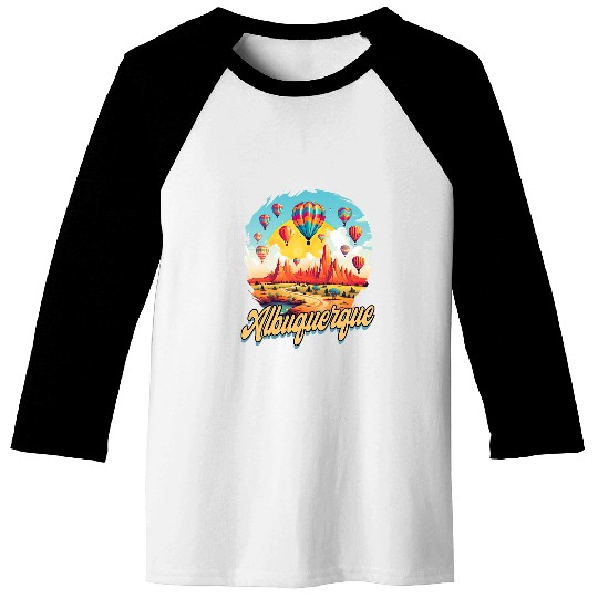 Albuquerque Balloon New Mexico Hot Air Balloon 7 Baseball Tees