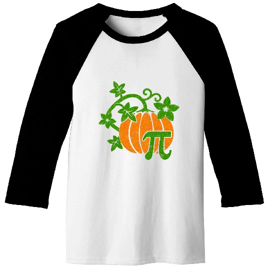 Funny Pumpkin Pi Pie Math Teacher Halloween Men Women Adult Baseball Tees