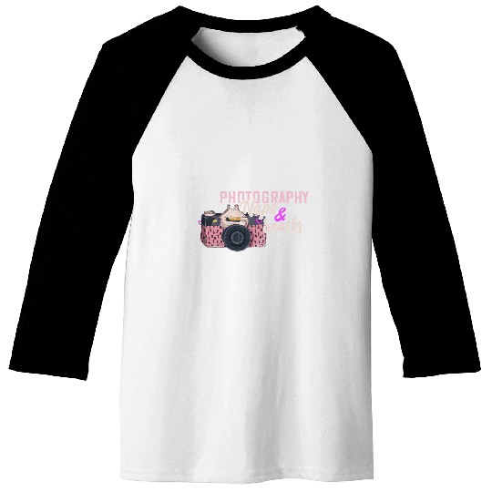 Photographer Naps And Snacks Cute Camera Photography Baseball Tees