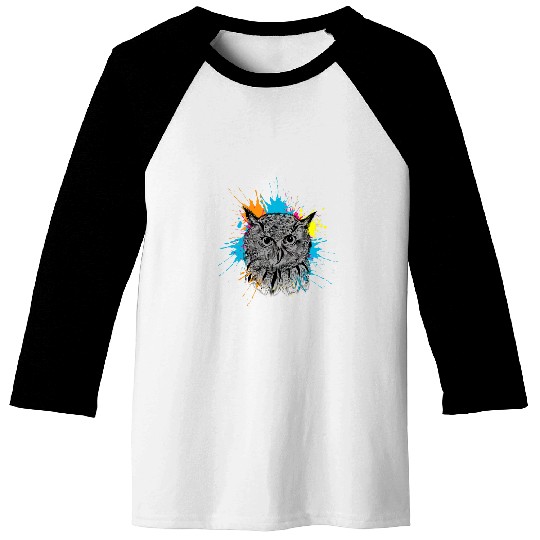 Owl Pet Colorful Owl Beautiful Birdwatching Art Love Baseball Tees