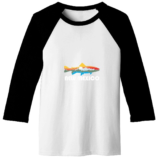 Fishing New Mexico Artistic Trout Nature Outdoor Fish Fishing Fisher Baseball Tees