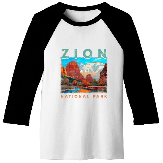 Zion National Park US Nationalpark In Utah Nature Hiking Baseball Tees