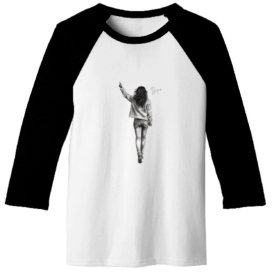 Woman Walking Away Bye Strong Independent Women Leaving Baseball Tees