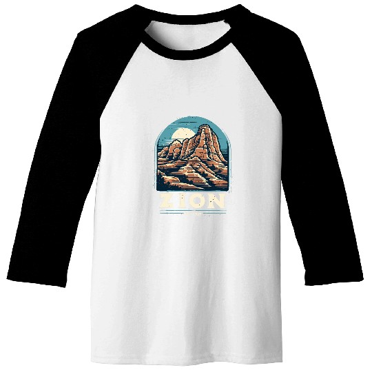 vintages Zion Utah Canyon National Park Retro Graphic Baseball Tees