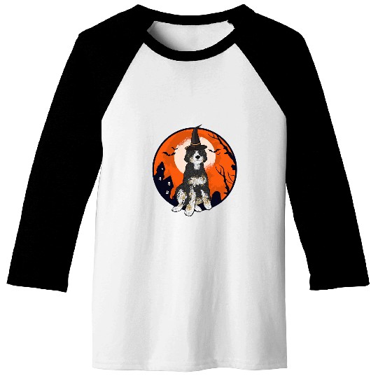 Bernedoodle Dog Halloween Baseball Tees