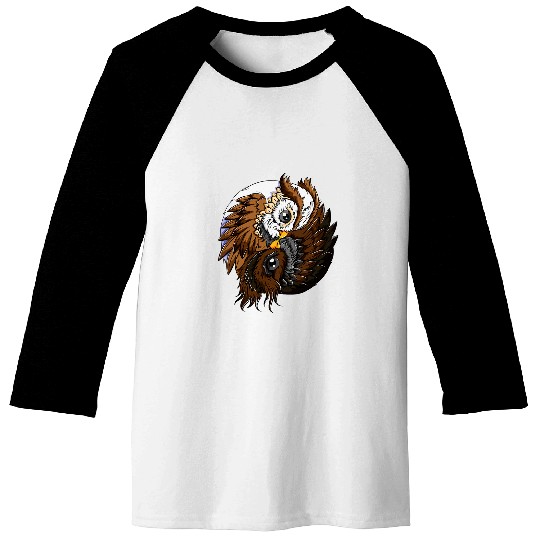 Owl Pet Children s Owl Sturtzflug Harmony With Nature Owl Ying Yang Baseball Tees
