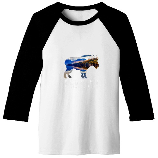 Goats Lover Glacier National Park Goats 2Lake Image Souvenir Baseball Tees