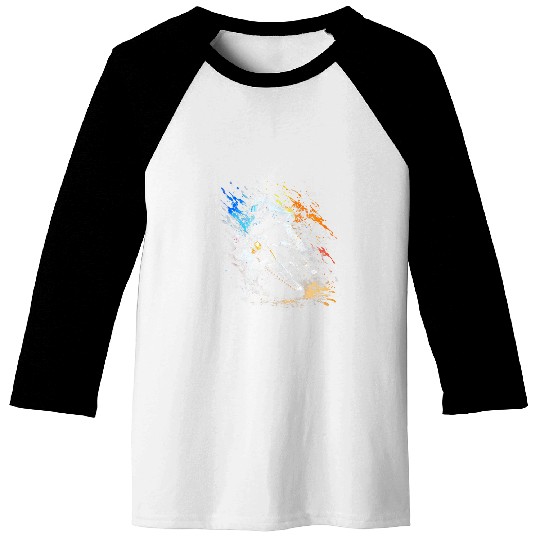 Dirt Bike Rider MX Motocross Watercolor Supercross Racer Baseball Tees