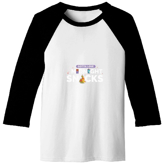 Owl Pet Gotta Love Midnight Snack Funny Night Owl Foodie Baseball Tees