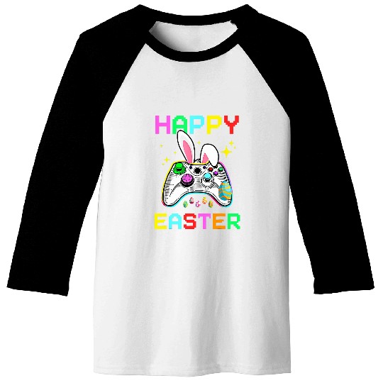 Video Game Easter Bunny Gaming Controller Gamer Boys Girls T 2 Baseball Tees