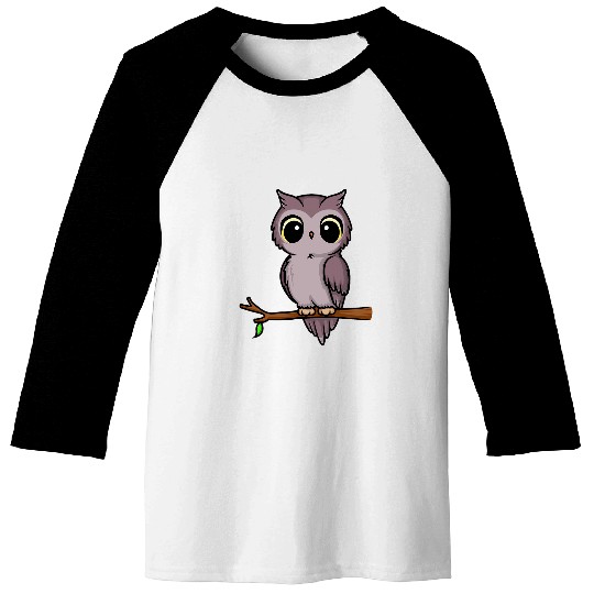 Owl Pet Chibi Kawaii Japanese Funny Baseball Tees