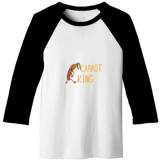 Lacrosse Gift Carrot King Vegan Vegetable Plant Healthy Food Gardener Baseball Tees