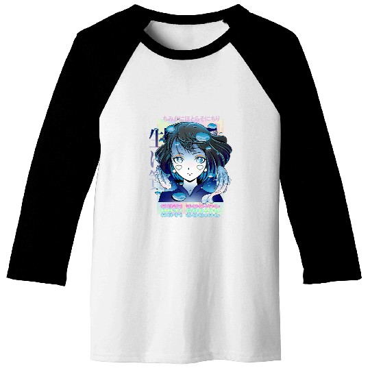 Antisocial Sad Anime Waifu Girl Pastel Lofi Indie Aesthetic Baseball Tees