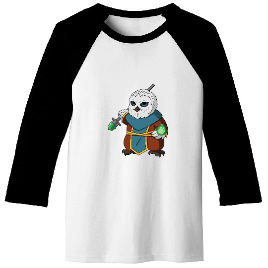 Owl Pet Warlock Owl RPG Gaming Funny Nerdy Geeky Gamer Baseball Tees
