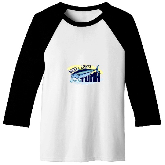 West Coast Bluefin Tuna Coastal Fishing Tee for Anglers Baseball Tees