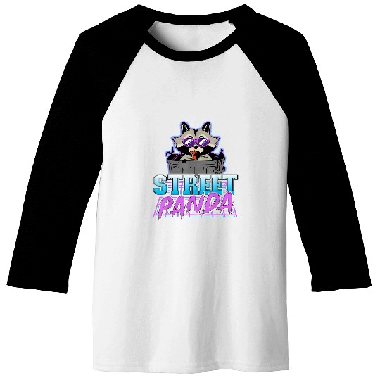 Raccoon Pet Street Panda Synthwave Retrowave Pastel Raccoon Baseball Tees