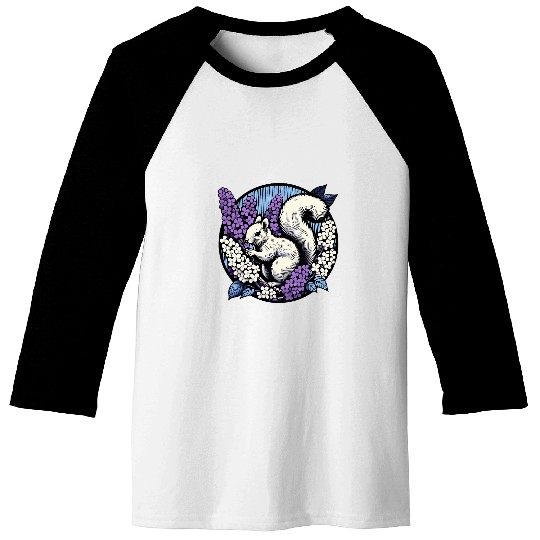 Squirrel Pet Lilac Bush squirrel artwork hikers designs Baseball Tees