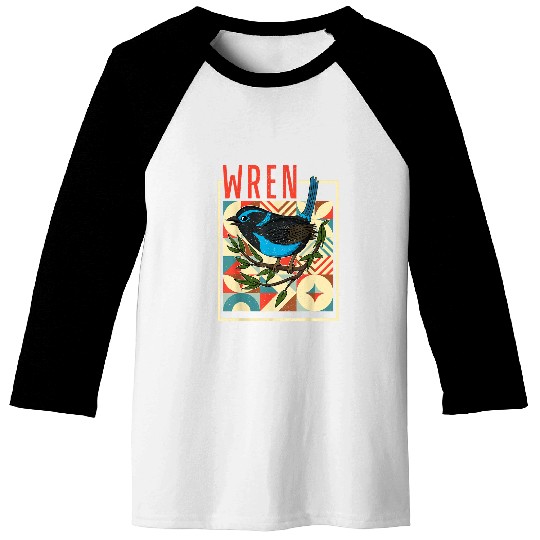 Wren outdoor birder birdwatching biologist ornithology wing Baseball Tees