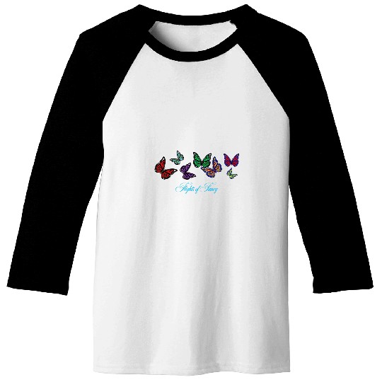 Flights of Fancy 2Pretty Butterfly Merchandise Baseball Tees