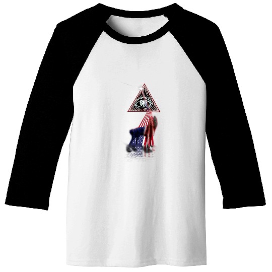 vintages Retro Prism US Flag American Foxhound Baseball Tees