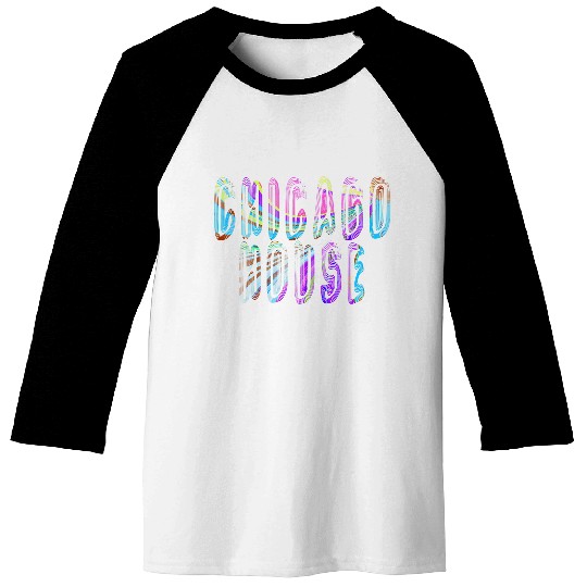 Chicago House Music Dance DJ Funky psychedelics EDM Rave Gear Baseball Tees