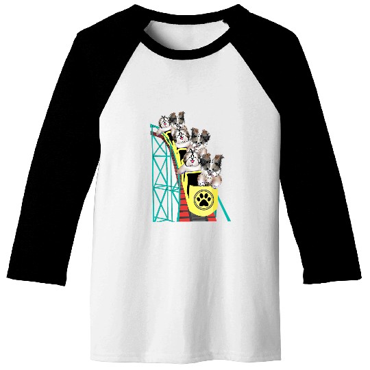Shih Tzu Dog Breed Lover Gifts Funny Puppy Roller Coaster Baseball Tees
