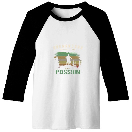 Hiking Hiker Shenandoah National Park Hiking Men Women Hike Baseball Tees