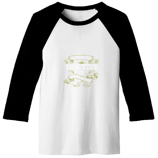 Funny Shih Tzu Retro Design Shihtzu Shitzu Dog Breed Mom Dad Baseball Tees