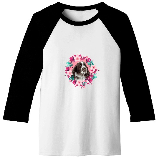 Nostalgia for LEstate English Springer spaniel Baseball Tees