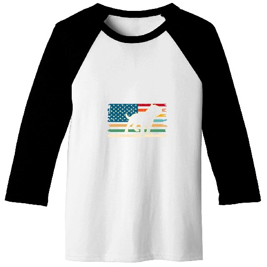 Bully or pitbull dog owner US vintages flag Retro Baseball Tees