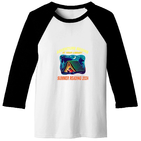 Adventure Begins At Your Library Summer Reading Program 2024 24 Baseball Tees