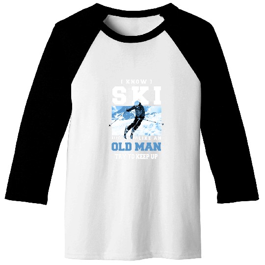Skiing Ski Season Family Love Snow Gliding Baseball Tees