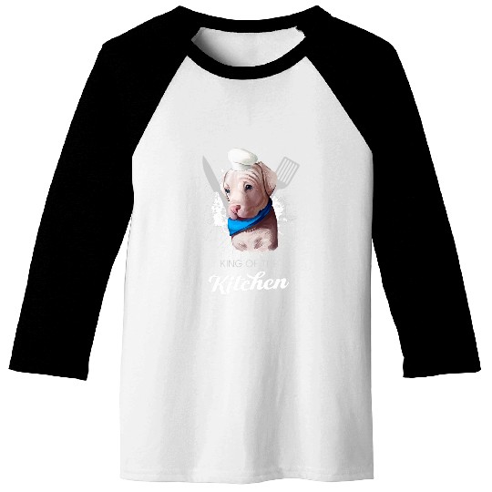 Bully Kutta Puppy King of the Kitchen Funny Cooking Dog Chef Baseball Tees