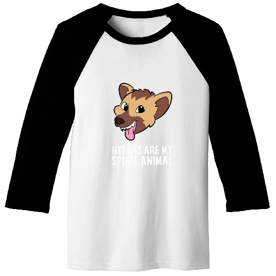 Lacrosse Gift Hyenas Are My Spirit Animal Funny Hyena Baseball Tees